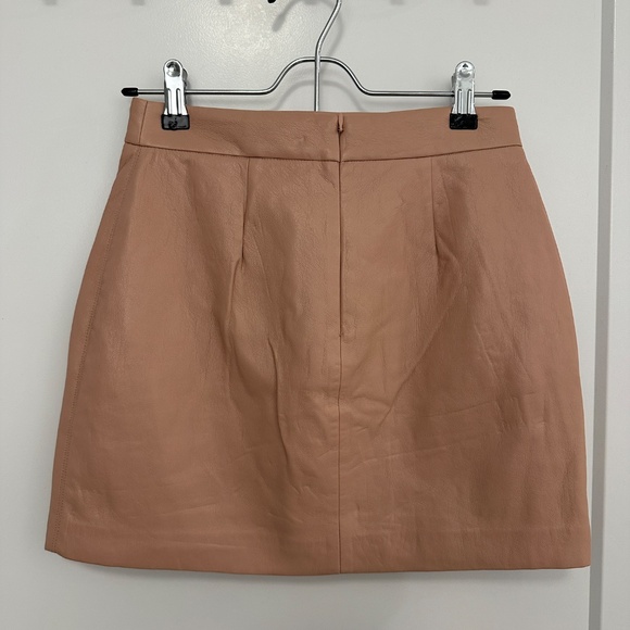 Aritzia Wilfred Patio Faux Leather Mini Skirt, 0 - Picture 3 of 8